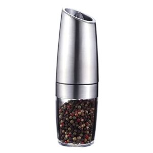 Pepper Grinder Refillable Electric Gravity Pepper Grinder Salt Spices Mill Shaker With Blue LED Light Large Capacity Salt Spices Mill Shaker For home, kitchen, barbecue (Color : A)