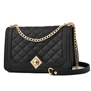 Women’S Small Crossbody Bag Pu Leather Shoulder Bag Small Handbag Clutch Bag Fashion Versatile Evening Bag (Black)