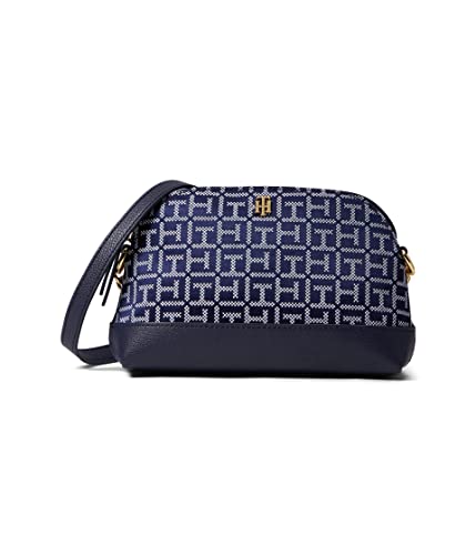 Tommy Hilfiger Yvette II-Dome Crossbody-Square Monogram Jacquard Navy/White One Size | The Storepaperoomates Retail Market - Fast Affordable Shopping