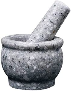 muuunann Mortar and Pestle set Grinding Bowl Home Kitchen Gadget large and heavy, guacamole and spice grinder