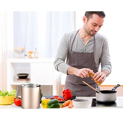 Chihee Oil Strainer Pot Grease Can 2 L Stainless Steel Oil Storage Can Container with Fine Mesh Strainer Dust-proof lid Non-slip Plate Suitable for Storing Frying Oil and Cooking Grease | The Storepaperoomates Retail Market - Fast Affordable Shopping