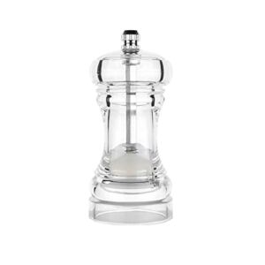 Pepper Grinder Refillable Salt and Pepper Grinder – Acrylic Combo Pepper Mill and Salt Shaker with Adjustable Coarseness Ceramic Mechanism Easy to Use For home, kitchen, barbecue