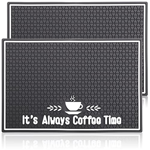 Hacaroa 2 Pack PVC Bar Mat 18″ x 12″, Non-slip Coffee Mat Accessories Bar Service Spill Mat, Rectangular Dish Drying Mat for Kitchen Counter, Coffee Station, Restaurant, Gray | The Storepaperoomates Retail Market - Fast Affordable Shopping