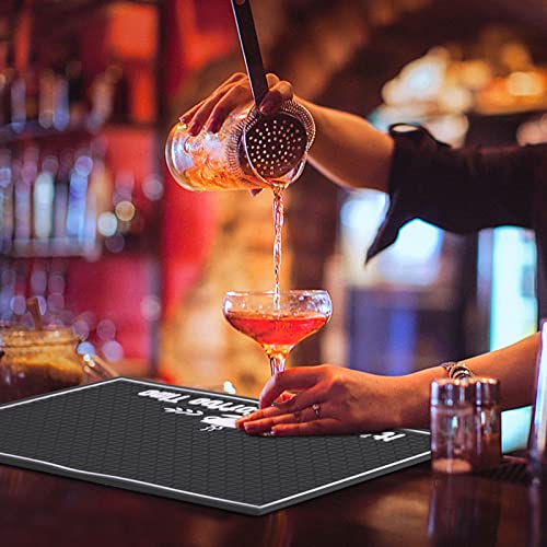 Hacaroa 2 Pack PVC Bar Mat 18″ x 12″, Non-slip Coffee Mat Accessories Bar Service Spill Mat, Rectangular Dish Drying Mat for Kitchen Counter, Coffee Station, Restaurant, Gray | The Storepaperoomates Retail Market - Fast Affordable Shopping