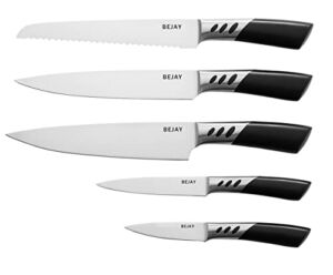 BEJAY Kitchen Knife Set – 5 piece Chef Knife Set ,Professional Kitchen Knife Chef Set, Kitchen Knife Set Stainless Steel BEJAY-5 0