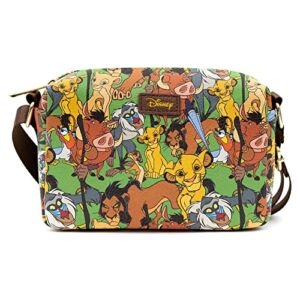 Disney Bag, Cross Body, Rectangle, Lion King Characters Collage Green, Vegan Leather