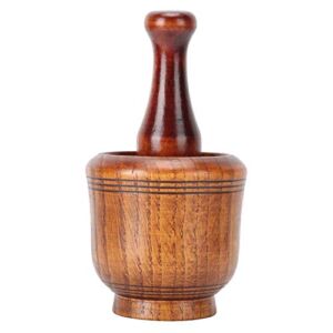 Grinding Bowl, Wooden Grinding Bowl, Light Weight Hand Made Hygienic And Not Easily Damaged for Kitchen Home