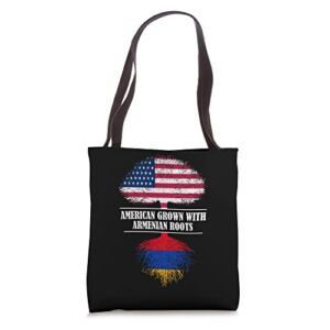 American grown with Armenian roots flag country gift Tote Bag