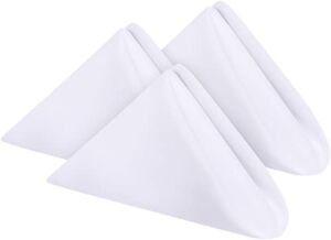 Utopia Home White Cloth Napkins (12 Pack, 17×17 Inches), Ideal Dinner Napkins for Party, Wedding and Lunch/Dinner