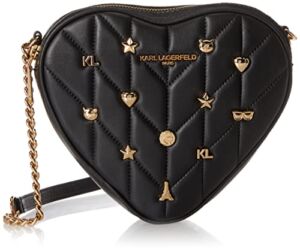 Karl Lagerfeld Paris womens Kosette TOTE, Black/Dk Gold Adele, One Size US