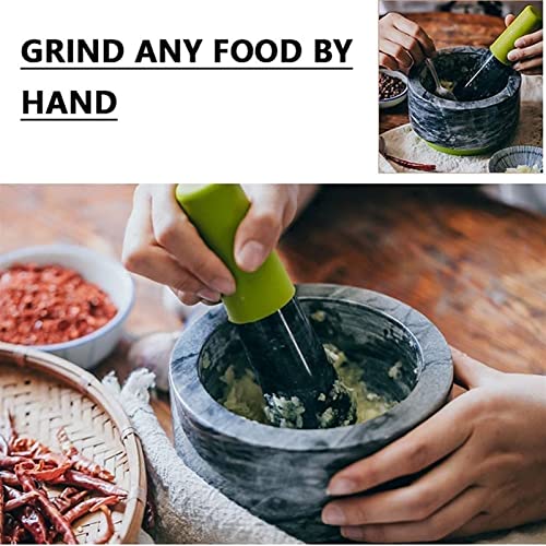 muuunann Mortar and Pestle Set, Guacamole Bowl Kitchen Spices,Grinder,Marble Home Kitchen Cooking Housewares Natural Stone Grinding | The Storepaperoomates Retail Market - Fast Affordable Shopping