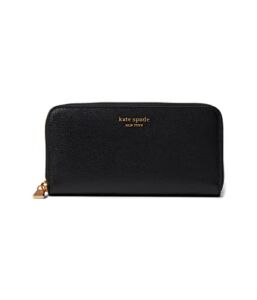 Kate Spade New York Morgan Saffiano Leather Zip Around Continental Wallet Black One Size