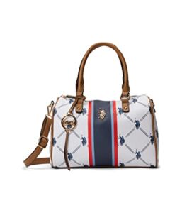 U.S. POLO ASSN. Signature Swifty Satchel Navy/White One Size