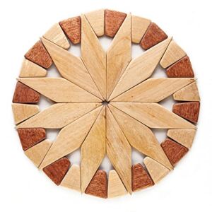 Wooden Trivet for Hot Dishes Pots Pans Kitchen trivets Home Decor Accessories Coasters and hot Pads Pots and Pans Table countertop Handmade Art Decor Heat Resistant pad Dining Table Essentials