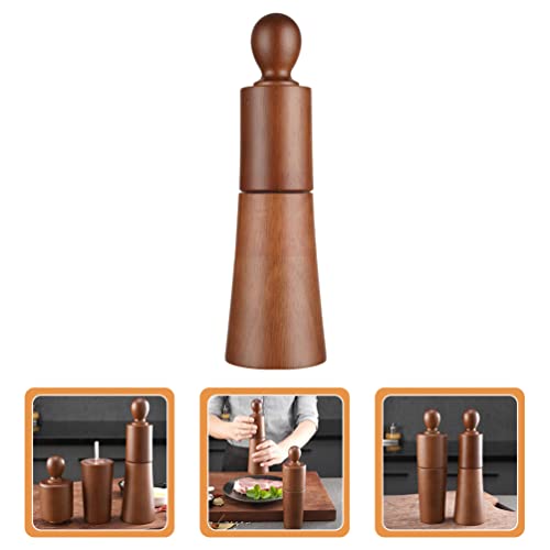Hemoton Wooden Salt and Pepper Grinder Manual Wooden Salt Grinder Pepper Mill Shakers Wood Grinder for Home Kitchen Accessory | The Storepaperoomates Retail Market - Fast Affordable Shopping