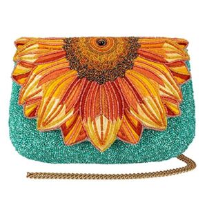 Mary Frances Womens Mary Frances Sunflower Power Crossbody Clutch handbag, Multi, One Size US