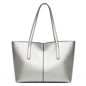 KKP Large Faux Leather Tote Handbags for Women Shoulder Bag Trendy purses