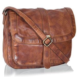 Real Leather Crossbody Bag for Women – Vintage Satchel Bags for Women’s Purses For Women Handbag Purse Christmas Gift (Light Cognac)