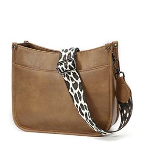 KL928 Crossbody Bags for Women Shoulder Handbags Sling Bag Soft FAUX Leather Shoulder Purses(800Brown)