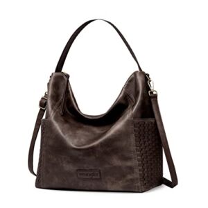 Wrangler Oversized Crossbody Hobo Women’s Handbag with Hand Woven Textures,B2B-WG41-918 CF