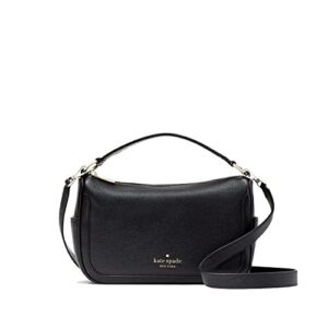 kate spade handbag for women Smoosh collection leather crossbody purse, Black