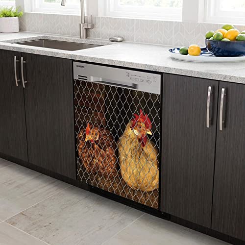 Farm Chicken Dishwasher Cover Decorative Magnet,Animal Fridge Panel Door Cover Sheet,Farmhouse Chicken Home Kitchen Decorative,Rooster Hen Oven Microwave Vinyl Decal | The Storepaperoomates Retail Market - Fast Affordable Shopping