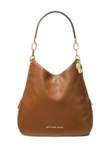 Michael Kors Lillie Large Pebbled Leather Chain Shoulder Tote (Luggage)