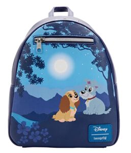 Loungefly – Disney – Lady and The Tramp in the Moonlight – Cocker Spaniel Dog – Mini Backpack Purse