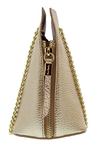 Pierre Cardin Gold Leather Curved Structured Chain Crossbody Bag for womens | The Storepaperoomates Retail Market - Fast Affordable Shopping