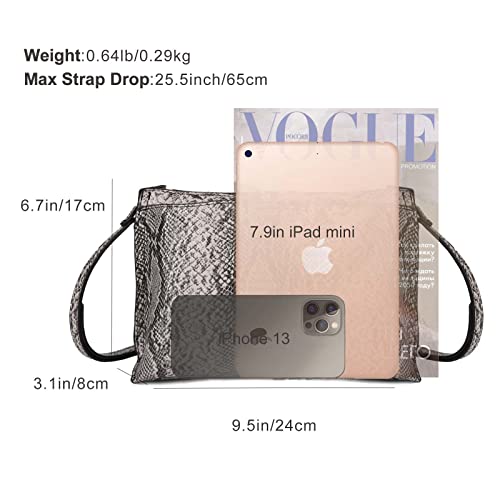 AFKOMST Small Crossbody Bags for Women Snakeskin Shoulder Purse and Handbag Faux Leather | The Storepaperoomates Retail Market - Fast Affordable Shopping