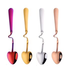 Hanging Cup Spoon,4PCS Stainless Steel Coffee Spoons Ice Cream Spoon Perfect for Home and Kitchen