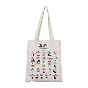 MNIGIU BTVS Tv Show Inspired Gift Buffy Vampire Gift Vampire Tote Bag BTVS Merchandise BTVS Fans Gift (Shopping bag)