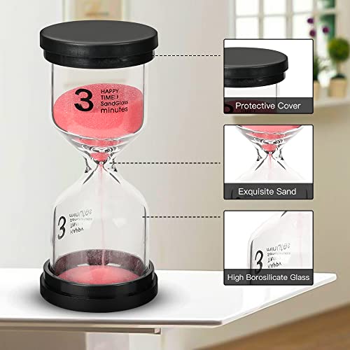 Fishat Sand Timer 6 Colors Hourglass, 1/3/5/10/15/30 Minutes Kitchen Minutes Sandglass Timer Sand Clock, 6 Pack, Kids Study Kitchen Games Home Kitchen Office Decoration (Multicolor) | The Storepaperoomates Retail Market - Fast Affordable Shopping
