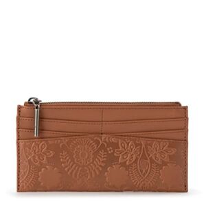 The Sak womens Neva Large Leather Card Wallet, Tobacco Floral Embossed, One Size US