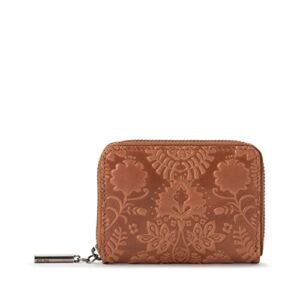 The Sak womens Iris Leather Medium Wallet, Tobacco Floral Embossed, One Size US
