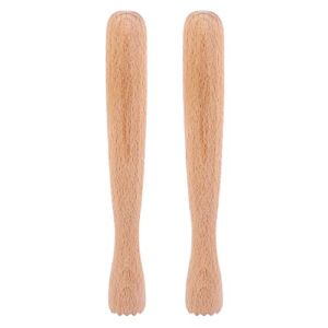 Luxshiny Wooden Pestle Muddler Grinder Pestle Food Grinding Stick for Home Kitchen Bartender Accessories 2pcs