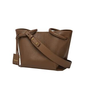 Cnoles Tote Bag For Women Leather Purses And Handbags Ladies Top Handle Large Soft Shoulder Satchel Hobo Crossbody Bucket Bags Brown
