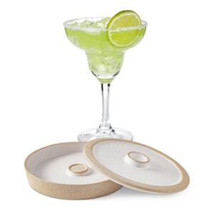 Ceramic Margarita Salt Rimmer Set with Lid 5.5” – Salt Sugar Glass Rimmer for Cocktails – Home Bar Accessories for Tajin Seasoning – Rimmers for Drinks – Bartender Kit Tools – Bar Decor for Home