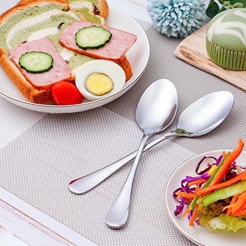 12 Pcs Dinner Spoon Set,Premium Food Grade Stainless Steel Spoons,Durable Metal Spoons,Tablespoon,Spoons Silverware Only,Mirror Finish & Dishwasher Safe,Use for Home,Kitchen and Restaurant – 7.3 inch | The Storepaperoomates Retail Market - Fast Affordable Shopping