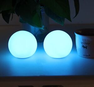 YESIE 2Packs Pool Lights,Rechargeable Floating Light Ball,Inground/Above Ground Pool Accessories,3-Inch LED Glowing Orb Lamp, Remote Control,Hot Tub Light,Home Party Christmas Holiday Decorations