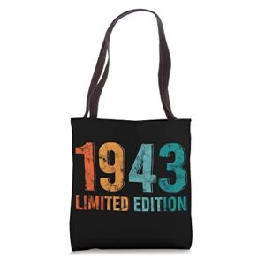 Vintage 1943 Limited Edition Man Or Woman Birthday Tote Bag