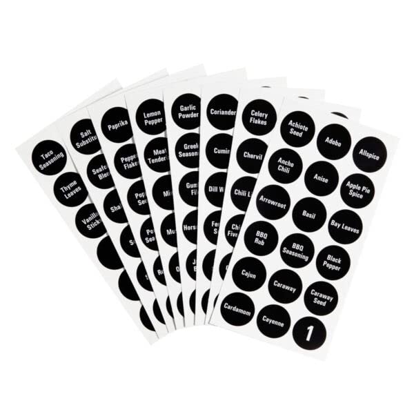for 144 Preprinted Round Spice Jar Labels + Numbers for Kitchen Organization, Black Supplier for Home Décor | The Storepaperoomates Retail Market - Fast Affordable Shopping