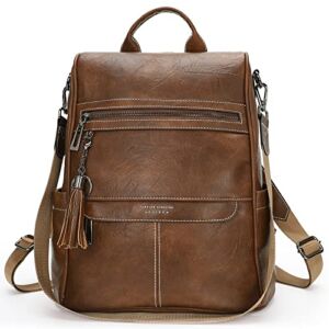 APHISON Fashion Backpack Purse for Women Anti-theft Large Adjustable and Removable Strap Multipurpose PU Leather Shoulder Bag Handbag Travel Backpack for Women
