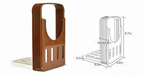 Bread Slicer,Bread Slicer for Homemade,Bread Loaf Cutter Machine – Foldable Adjustable Brown Plastic Bread Machine，Kitchen Fittings be used for Sandwich Cutter toast Bagel Slicer | The Storepaperoomates Retail Market - Fast Affordable Shopping