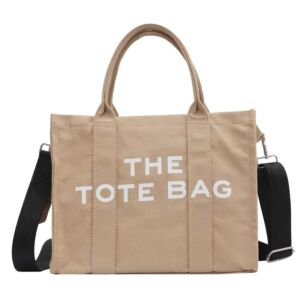 GLOD JORLEE Women’s Tote Bag – Trendy Canvas Tote Crossbody Handag (Khaki)