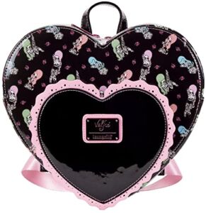 Loungefly Valfre Double Heart Mini Backpack Women’s Double Strap Shoulder Bag Purse