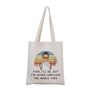 TSOTMO Cartoon TV Show Merchandise Gifts Bob Belcher Tote Bag Gift Tina & Louise Tote Bag Gift Couple Gift Burgers Style Tote Bag Gift For Bob’s Fans (Complain Canvas)