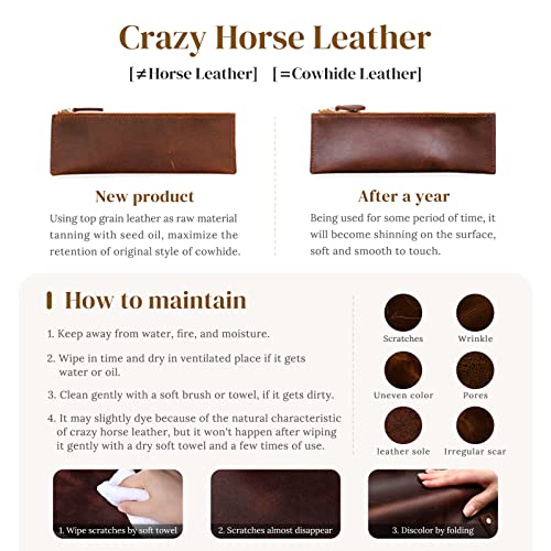 S-ZONE Women Genuine Leather Crossbody Bags Purses Vintage Shoulder Bag Fashion Handbags(Dark Brown) | The Storepaperoomates Retail Market - Fast Affordable Shopping