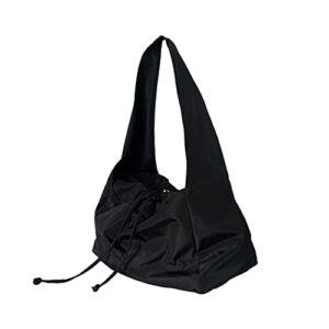 Canvas Hobo Bag Aesthetic Hobo Bags for Women Hobo Crossbody Bags for Women (Black)