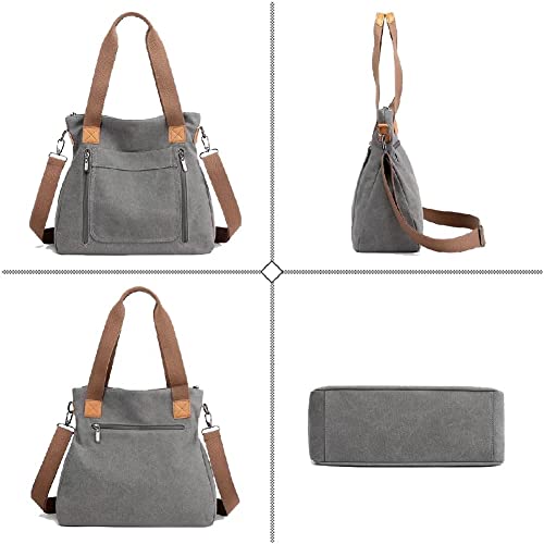 SULCET Canvas Handbag for Women Cloth Tote Shoulder Purses Hobo Casual Crossbody Bag Large Top Handle Shopper Bag | The Storepaperoomates Retail Market - Fast Affordable Shopping